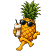 Ananas mit Latte Macchiato