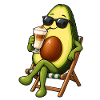 Avocado mit Latte Macchiato