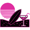 Surfbrett Cocktail Strand Logo