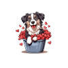 Aussie Eimer Herzen Schlafshirt