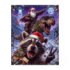 Weihnachtsdino: Santa Rex & Rentier