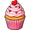 Herz Cupcake Lieblich