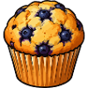 Blaubeermuffin Kunstdruck