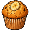 Bananen Muffin Illustration