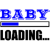 Blaues Großbuchstaben BABY Design
