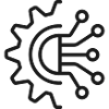KI-Automatisierungs-Zahnrad-Symbol