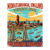 City Middlesbrough England Teesside Riverbank
