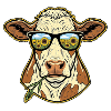 Coole Landwirt Kuh