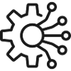 KI-Integration Zahnrad-Symbol