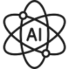 KI Atom Artificial Intelligence Linien-Symbol