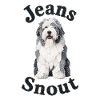 Bobtail im Jeansflicken-Stil