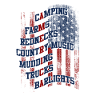AMERIKA-Flagge mit Typografie