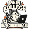 Mein Kollege hat Schnurrhaare Katze