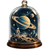 Astronaut unter der Kuppel