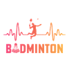 Badminton herzschlag badmintonspieler