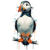 Puffin Aquarell Splash