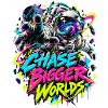Chase Bigger Worlds – Neon Astronaut
