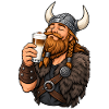 Wikinger mit Latte Macchiato