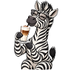 Zebra mit Latte Macchiato