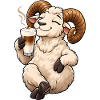 Widder Sternzeichen mit Latte Macchiato