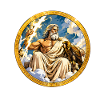 Zeus Blitz auf goldener Wolke
