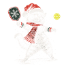 Weihnachtskatze Tennisheld
