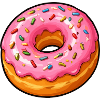 Pink Zuckerguss Donut mit Streuseln