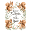 Kleiner Entdecker Eichhörnchen Waldtiere Aquarell