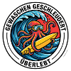 Surfen Krake Gewaschen Geschleudert Überlebt