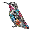 Kolibri Floral Tattoo-Stil