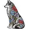 Wolfs Floral Tattoo Fell