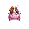 Beagle Puppy Pink Oldtimer