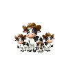 Herde der Cowboy-Rinderfamilie