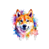 Shiba Inu Schlafshirt Bunt
