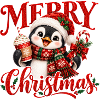 Festliche Pinguin-Weihnachtsstimmung