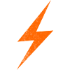 Oranger Blitz-Silhouette