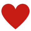 Rotes Herz Symbol Druckdesign