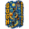 GoghBasketball Dunk im Sternennacht
