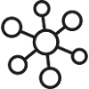 Neurale Netzwerkknoten-Ikone