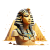 Pharao vor Pyramiden – Gizeh Design