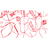 Rotes Liniengeflecht