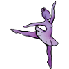 Purple Ballet Silhouette
