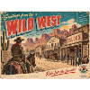 Grüße von der Wildwest-Retro-Postkarte