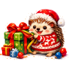 Niedlicher Igel Weihnachtsmann-hut