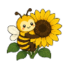 Bee Sunflower Hug – Sunny Buzz