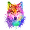 Wolf Aquarell Illustration