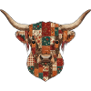 Patchwork-Kuh-Quilt-Volkskunst