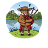 Highland-Kuh-Dudelsäcke
