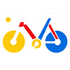 Retro Pop Art Geometrisches Fahrrad