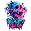 Reality Leaks Neon Skull